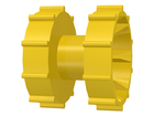 LEGO® los onderdeel Wiel in kleur Geel 32007