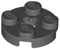 Plaatje in Gallery viewer laden, LEGO® los onderdeel Plaat Rond in kleur Donkergrijs 4032