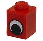 LEGO® los onderdeel Steen met Motief in kleur Rood 3005pe1