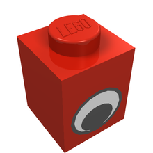 Plaatje in Gallery viewer laden, LEGO® los onderdeel Steen met Motief in kleur Rood 3005pe1