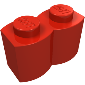 LEGO® los onderdeel Steen Aangepast in kleur Rood 30136