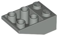 Plaatje in Gallery viewer laden, LEGO® los onderdeel Dakpan Omgekeerd Lichtgrijs 3747a