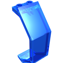 Plaatje in Gallery viewer laden, LEGO® los onderdeel Paneel Doorzichtig Donkerblauw 2466