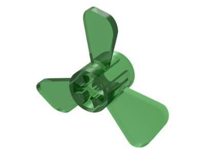 LEGO® los onderdeel Propellor Doorzichtig Groen 6041