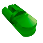 LEGO® los onderdeel Arm in kleur Doorzichtig Groen 412
