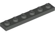 Plaatje in Gallery viewer laden, LEGO® los onderdeel Plaat Algemeen in kleur Donkergrijs 3666