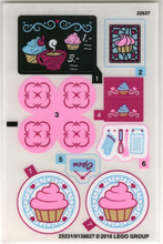 Plaatje in Gallery viewer laden, LEGO® stickervel set 41119-1 Heartlake Cupcake Cafe (internationale versie)