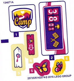 LEGO® stickervel set 41121-1 Adventure Camp Rafting