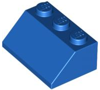 Plaatje in Gallery viewer laden, LEGO® los onderdeel Dakpan Algemeen in kleur Blauw 3038