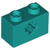 LEGO® los onderdeel Technische Steen Donker Turkoois 32064