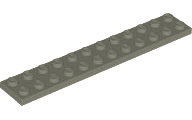 LEGO® los onderdeel Plaat Algemeen in kleur Donkergrijs 2445