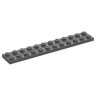 LEGO® los onderdeel Plaat Algemeen in kleur Donkergrijs 2445