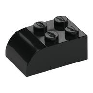 LEGO® los onderdeel Dakpan Gebogen in kleur Zwart 6215