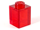 LEGO® los onderdeel Steen in kleur Doorzichtig Rood 3005