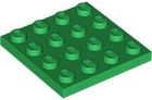 LEGO® los onderdeel Plaat Algemeen in kleur Groen 3031