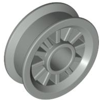 LEGO® los onderdeel Wiel in kleur Lichtgrijs 30155