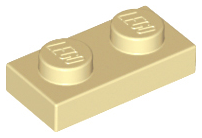 LEGO® los onderdeel Plaat Algemeen in kleur Geelbruin 3023