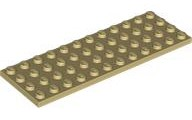 LEGO® los onderdeel Plaat Algemeen in kleur Geelbruin 3029