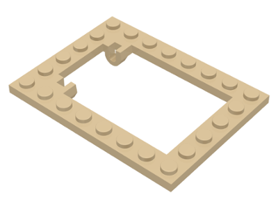 LEGO® los onderdeel Plaat Aangepast in kleur Geelbruin 30041