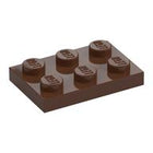LEGO® los onderdeel Plaat Algemeen in kleur Bruin 3021