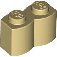 Plaatje in Gallery viewer laden, LEGO® los onderdeel Steen Aangepast in kleur Geelbruin 30136