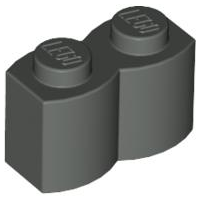 LEGO® los onderdeel Steen Aangepast Donkergrijs 30136