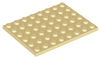 LEGO® los onderdeel Plaat Algemeen in kleur Geelbruin 3036