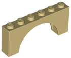 LEGO® los onderdeel Steen Boog in kleur Geelbruin 3307