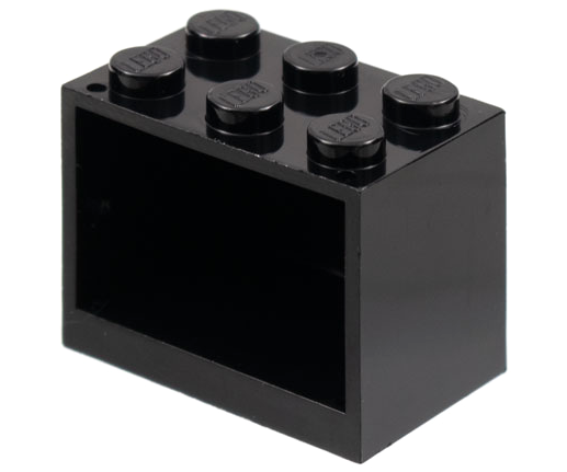 LEGO® los onderdeel Container in kleur Zwart 4532a