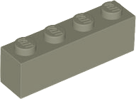 Plaatje in Gallery viewer laden, LEGO® los onderdeel Steen in kleur Donkergrijs 3010