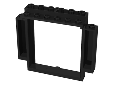 LEGO® los onderdeel Deurkozijn in kleur Zwart 30101