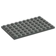 LEGO® los onderdeel Plaat Algemeen in kleur Donkergrijs 3033