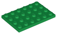 LEGO® los onderdeel Plaat Algemeen in kleur Groen 3032