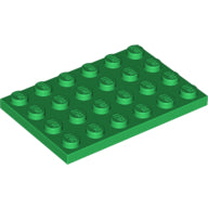 LEGO® los onderdeel Plaat Algemeen in kleur Groen 3032