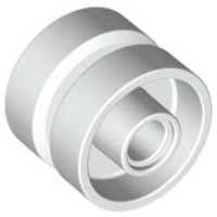 LEGO® los onderdeel Wiel in kleur Wit 30285