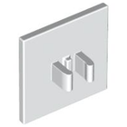 LEGO® los onderdeel Verkeersbord in kleur Wit 30258