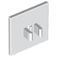 LEGO® los onderdeel Verkeersbord in kleur Wit 30258