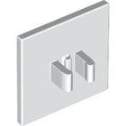 LEGO® los onderdeel Verkeersbord in kleur Wit 30258