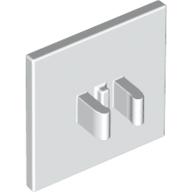 LEGO® los onderdeel Verkeersbord in kleur Wit 30258