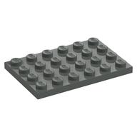LEGO® los onderdeel Plaat Algemeen in kleur Donkergrijs 3032