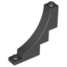 LEGO® los onderdeel Steen Boog in kleur Zwart 30099