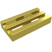 Plaatje in Gallery viewer laden, LEGO® los onderdeel Tegel Aangepast Chroom Goud 2412b