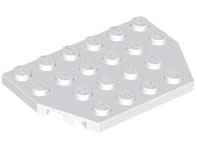 LEGO® los onderdeel Wig Plaat in kleur Wit 32059