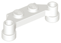 LEGO® los onderdeel Plaat Aangepast in kleur Wit 4590