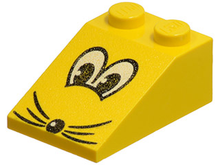 Plaatje in Gallery viewer laden, LEGO® los onderdeel Dakpan met Motief in kleur Geel 3298px11