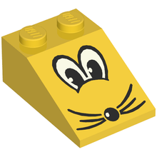Plaatje in Gallery viewer laden, LEGO® los onderdeel Dakpan met Motief in kleur Geel 3298px11