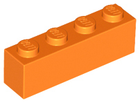 LEGO® los onderdeel Steen in kleur Oranje 3010