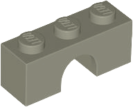 Plaatje in Gallery viewer laden, LEGO® los onderdeel Steen Boog in kleur Donkergrijs 4490