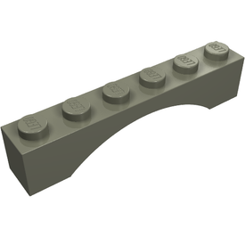 LEGO® los onderdeel Steen Boog in kleur Donkergrijs 3455