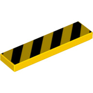 Plaatje in Gallery viewer laden, LEGO® los onderdeel Tegel met Motief in kleur Geel 2431p52
